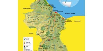 નકશો ગયાના નકશો સ્થાન